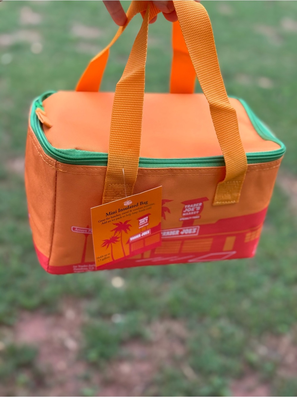 Trader Joe's mini Insulated Tote Lunch Bag in orange 2026